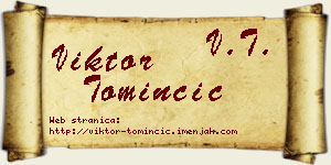 Viktor Tominčić vizit kartica